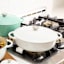 REAL SIMPLE White Enameled Cast Iron Braiser, 5qt