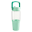 REAL SIMPLE Green Glass Carry Handle Bottle with Non-Slip Silicone Base, 32oz