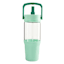 REAL SIMPLE Green Glass Carry Handle Bottle with Non-Slip Silicone Base, 32oz