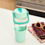 REAL SIMPLE Green Glass Carry Handle Bottle with Non-Slip Silicone Base, 32oz