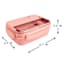 REAL SIMPLE Pink Bento Box with Utensils & Sauce Container, 44oz