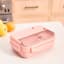 REAL SIMPLE Pink Bento Box with Utensils & Sauce Container, 44oz