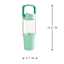 REAL SIMPLE Green Glass Carry Handle Bottle with Non-Slip Silicone Base, 32oz