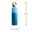 REAL SIMPLE Blue Glass Silicone Sleeve Bottle with Ring Top Carrier, 18oz