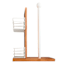 REAL SIMPLE Acacia Wood Paper Towel Holder with White Racks, 12.5"