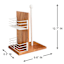 REAL SIMPLE Acacia Wood Paper Towel Holder with White Racks, 12.5"