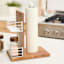 REAL SIMPLE Acacia Wood Paper Towel Holder with White Racks, 12.5"