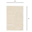 Canyon Ivory Striped Faux Fur Area Rug, 4x6