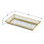 Scalloped Edge Brass Beaded Glass Decorative Tray, 9x5