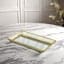 Scalloped Edge Brass Beaded Glass Decorative Tray, 9x5