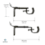 Snugset Set of 2 Pewter Adjustable Window Brackets