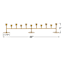 11-Taper Gold Metal Candle Runner, 30"