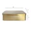 Gold Metal Rectangle Box with Trim, 10"