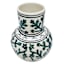 Green and Blue Handpainted Vase, 9.7"