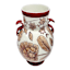 Coral Handpainted Pattern Vase with Handles, 14"