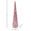 Pink Glass Bead Cone Tree, 12"