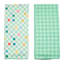 REAL SIMPLE Set of 2 Green Waffle Kitchen Towels