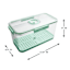REAL SIMPLE Green Produce Fridge Storage with Date Marker Lid, 5.1l