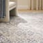 (A436) Honeybloom Penelope Grey Diamond Distressed Look Area Rug, 5x8