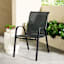 Stackable Sling Patio Chair, Black
