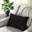 Reese Black Chenille Throw Pillow, 14x20