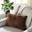 Reese Chocolate Chenille Throw Pillow, 14x20