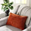 Reese Rust Chenille Throw Pillow, 14x20