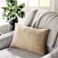 Reese Linen Chenille Throw Pillow, 14x20