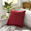 Mulberry Red Torrey Faux Suede Throw Pillow, 18"