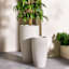 Japi Slim Sandstone Conic Outdoor Planter, Medium