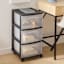 Sterilite 3-Drawer Storage Cart, Black