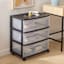 Sterilite 3-Drawer Wide Storage Cart, Black