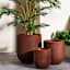 Japi Rust Rustic Cask Outdoor Planter, Small
