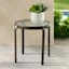 Wavy Glass Patio Side Table, Brown