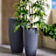 Japi Charcoal Slim Conic Outdoor Planter, Medium