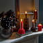 Midnight Shadows Red Ornate Halloween Pillar Candle, 3x4