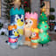 Lighted Bluey & Family in Christmas Sweaters Large Inflatable, 6' wide