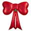 Lighted Hanging Red Bow Christmas Inflatable, 4.5'