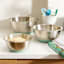 REAL SIMPLE 3-Piece Green Mixing Bowls with Non-Slip Bottom
