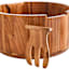 REAL SIMPLE Acacia Wood Salad Bowl with Magnetic Utensils, 12"