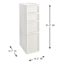 REAL SIMPLE 4-Drawer Plastic Storage, White
