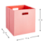 REAL SIMPLE Pink Modular Storage Cube, 13"