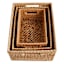 REAL SIMPLE Rectangle Rattan Storage Basket, Large