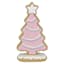 Mrs. Claus' Bakery Pink Cookie Tree with Garland Decor, 6"