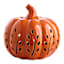 Orange Ceramic Pumpkin with LED Light, 5"