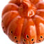 Orange Ceramic Pumpkin with LED Light, 5"