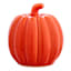 Solid Orange Pumpkin, 4.5"