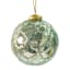 Turquoise Embossed Mercury Glass Ornaments, 4"