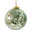 Turquoise Embossed Mercury Glass Ornaments, 4"