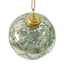 Turquoise Embossed Mercury Glass Ornaments, 4"